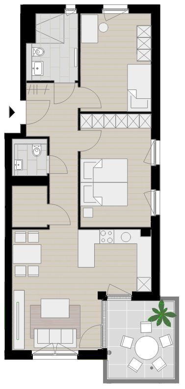 Grundriss grundriss wohnung b6 B6 Park 47
